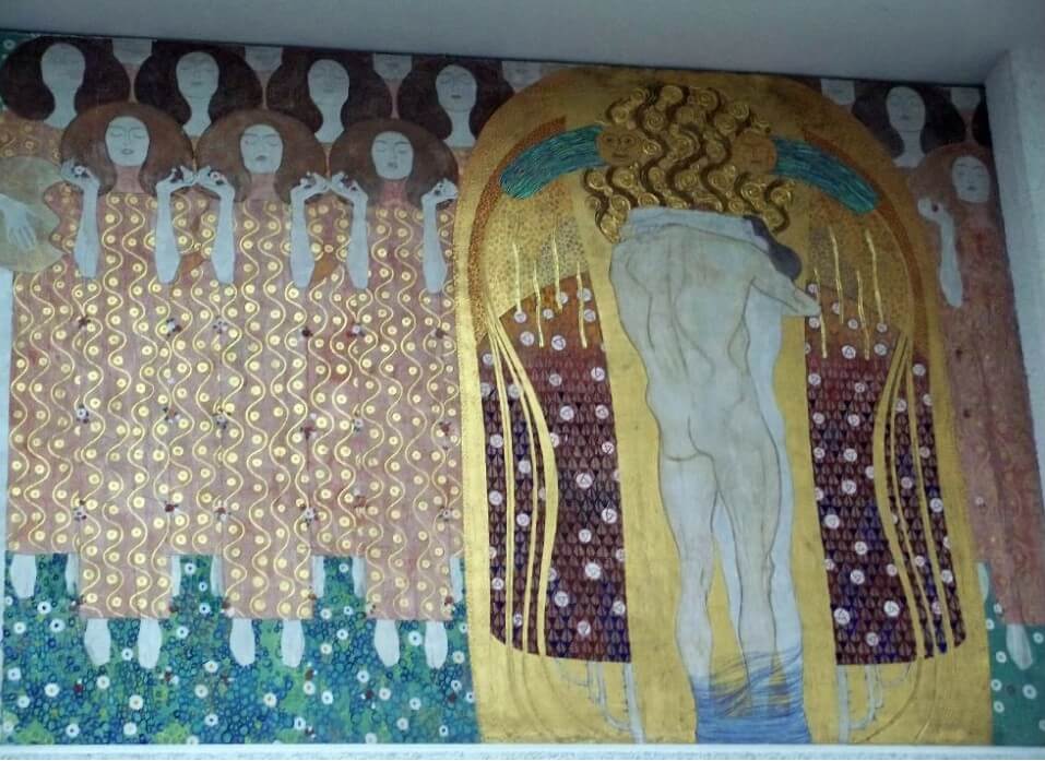 oeuvre de Klimt corps enlacés
