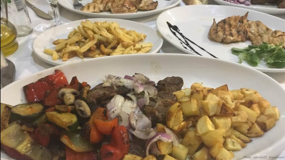 plats de viande au Kod Stipe à Zadar