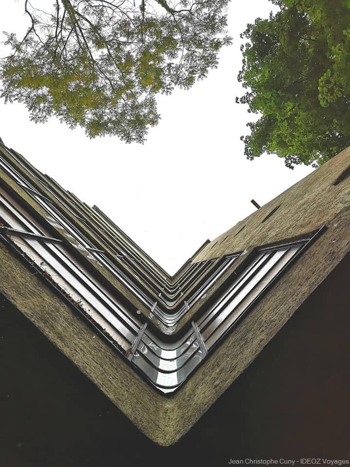 Angle de vue pour un immeuble de style Bauhaus à Budapest