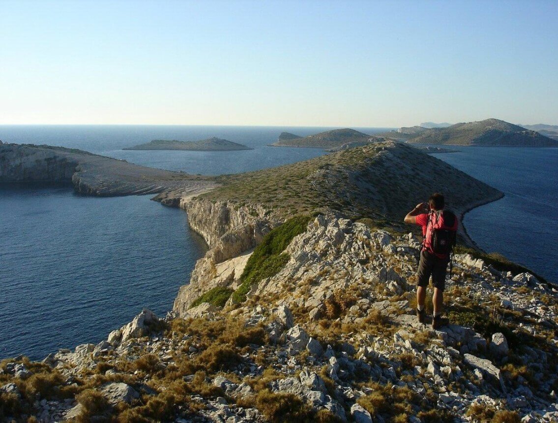 Point de vue sur les iles Kornati trek