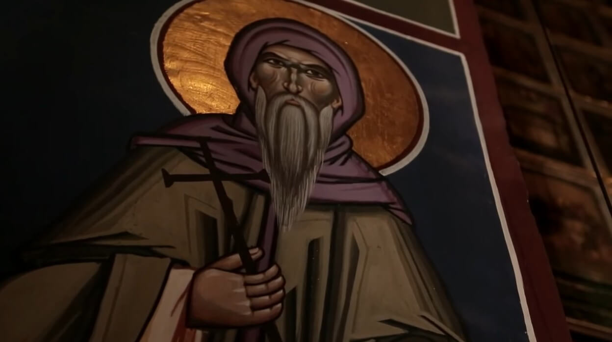 icone d'un saint dans l'église du monastère de krka