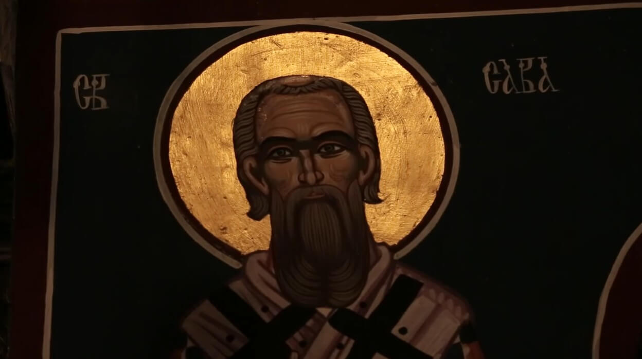 icone de saint sava dans l'église du monastère de krka