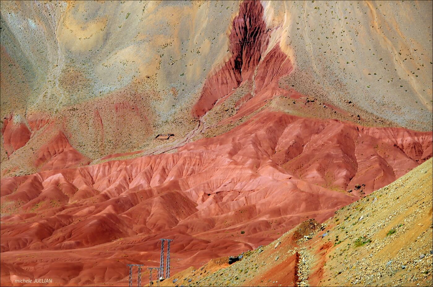 montagnes rouges de l'atlas marocain