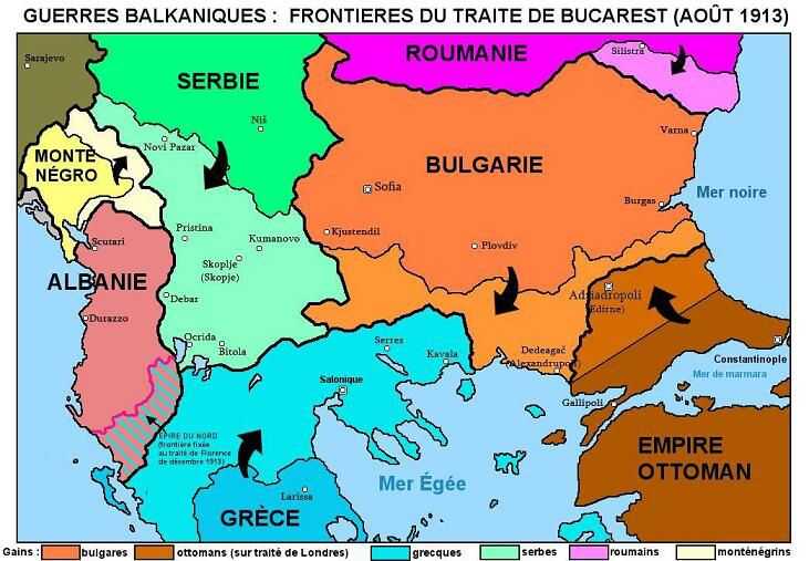carte des guerres balkaniques