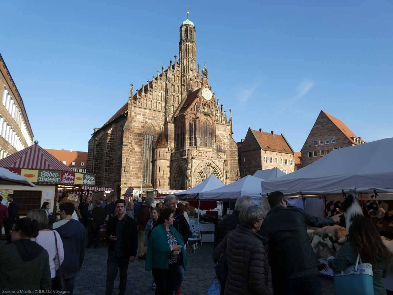 cathédrale de style gothique allemand à Nuremberg