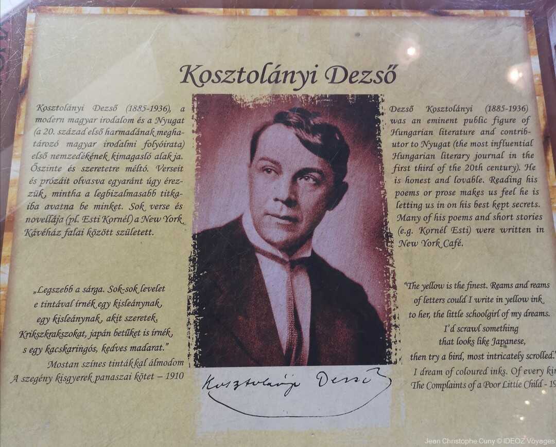 Kosztolanyi Dezso poète écrivain hongrois, critique littéraire, journaliste et traducteur