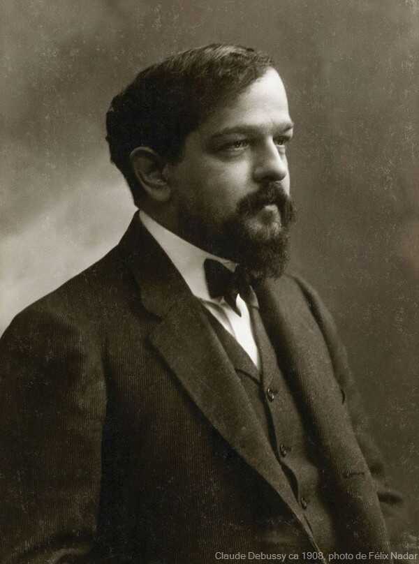 Claude Debussy ca 1908, photo de Félix Nadar