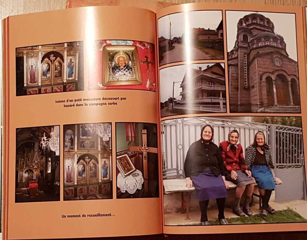 page d'un livre photo sur la serbie