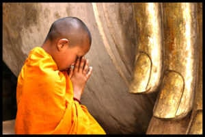 moine bouddhiste a sukhothai