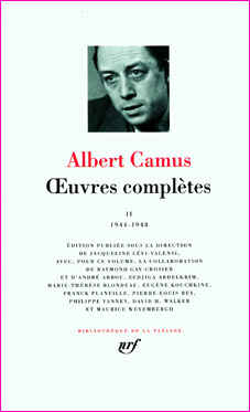 albert camus oeuvres completes pleiade tome 2