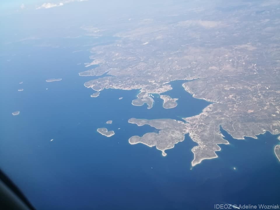 vue ile de ciovo du ciel depuis l'avion (1)