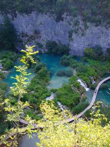 plitvice canyon lacs inferieur depuis la hauteur