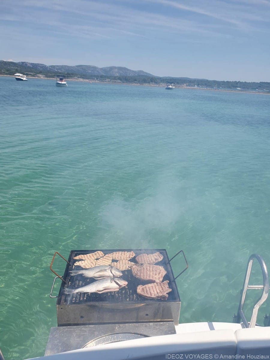 poissons et viandes grillées à bord du bateau de zlatko a pakostane (1)