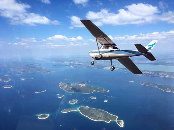 survol des kornati en petit avion