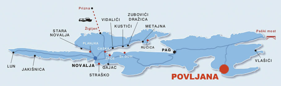 carte ile de pag croatie (1)