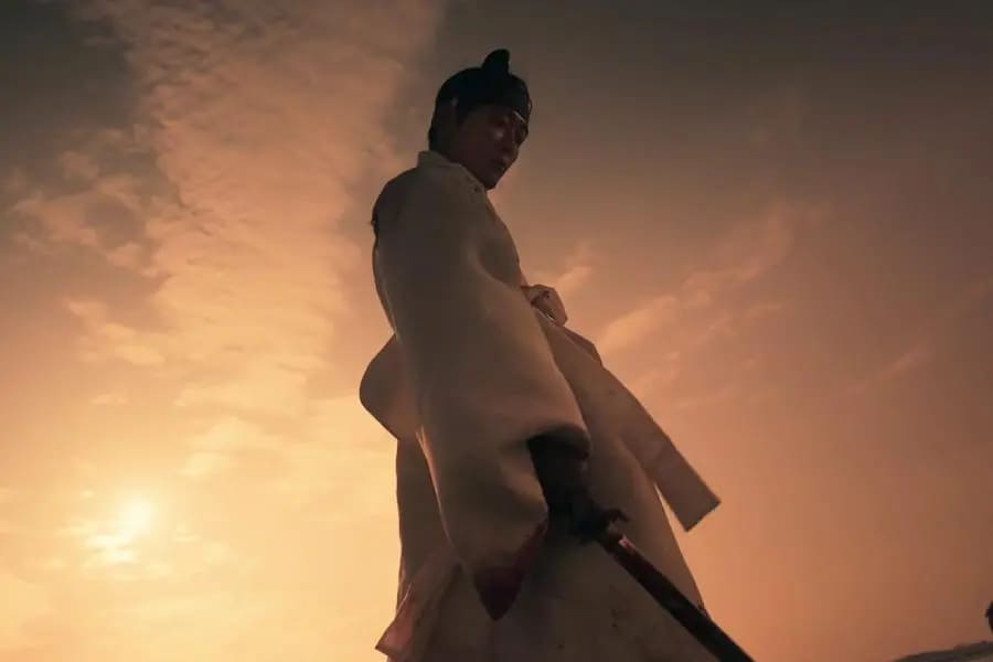  lee jang hyun après le combat au coucher du soleil