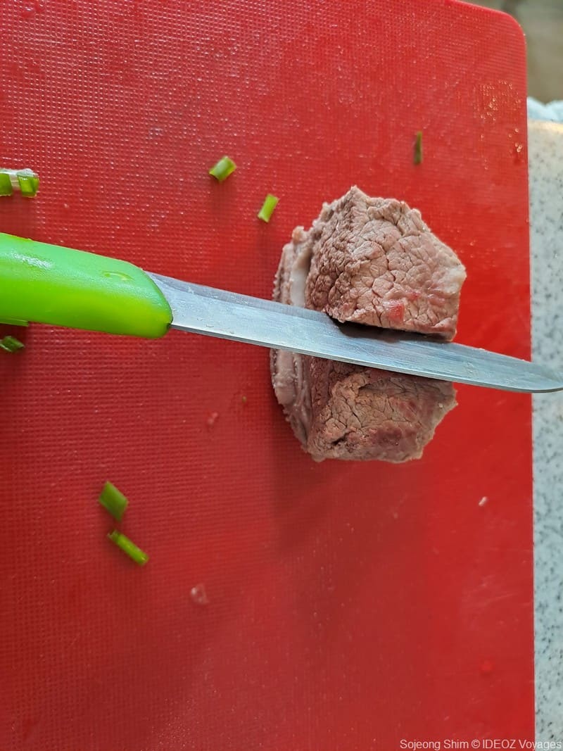découpe de la viande galbijjim