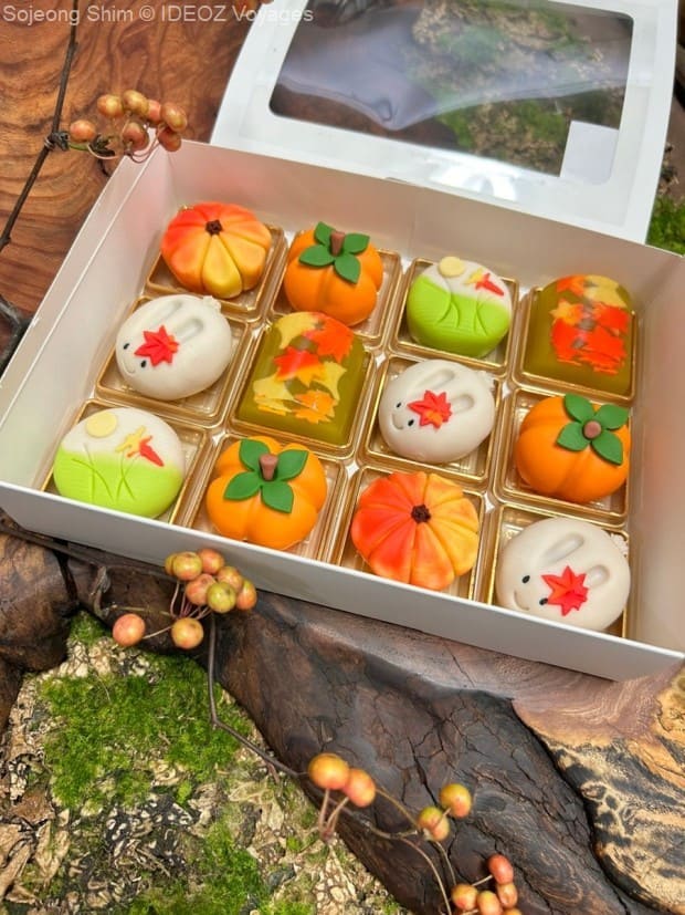 gateaux en forme de fruits offerts à chuseok en corée du sud