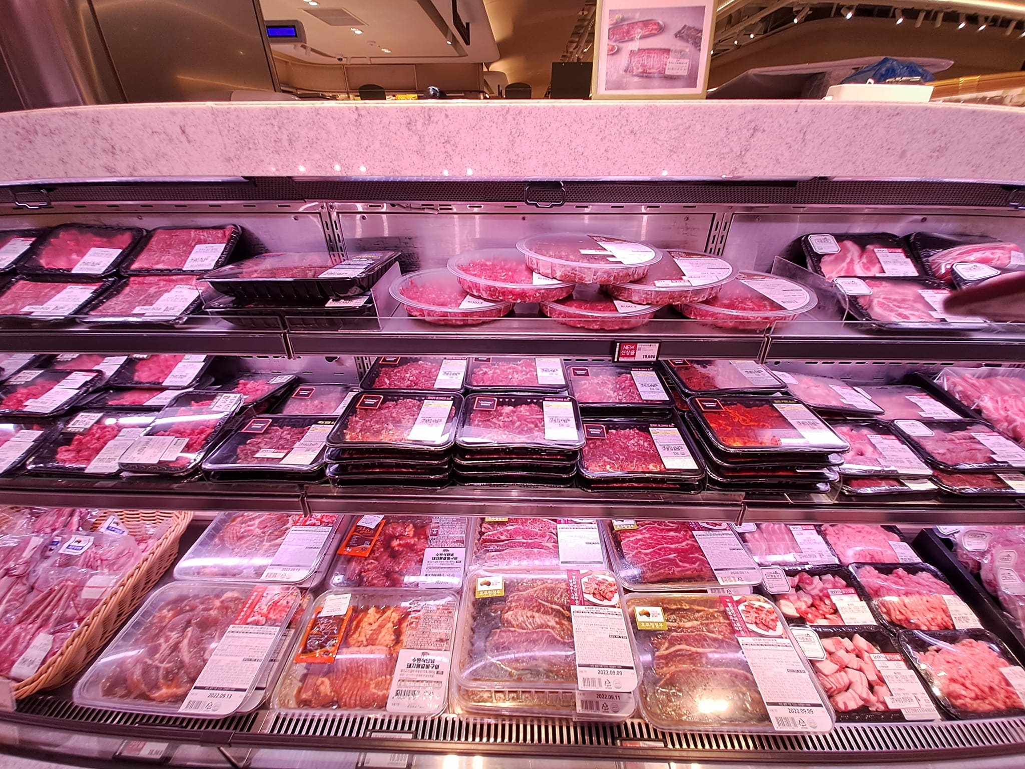 rayon des viandes de boeuf dans un supermarché de seoul