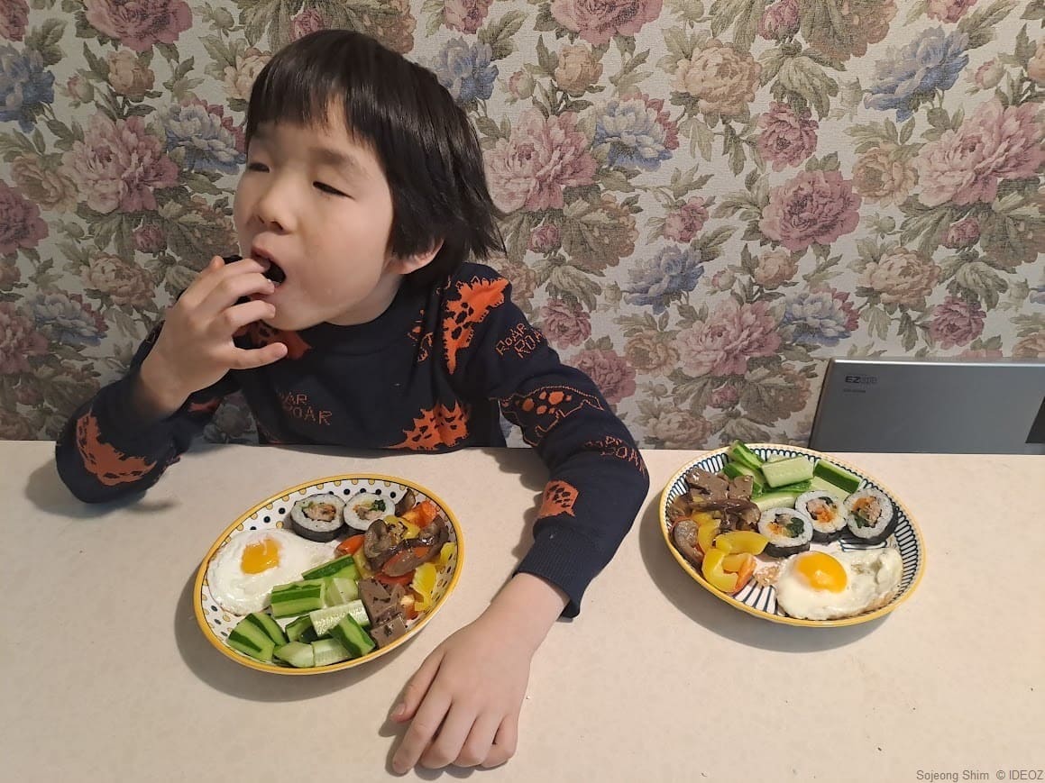 dégustation des kimbaps surgelés