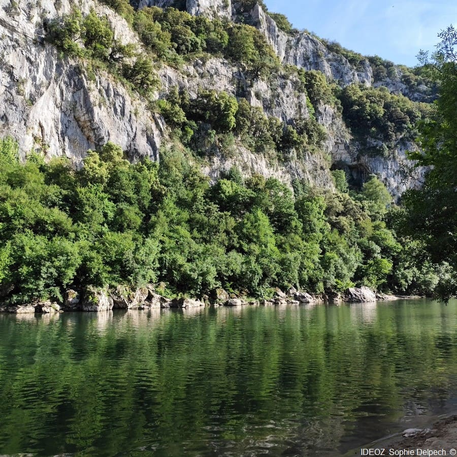 depuis le canoe kayak bord de la riviere ardeche (1)