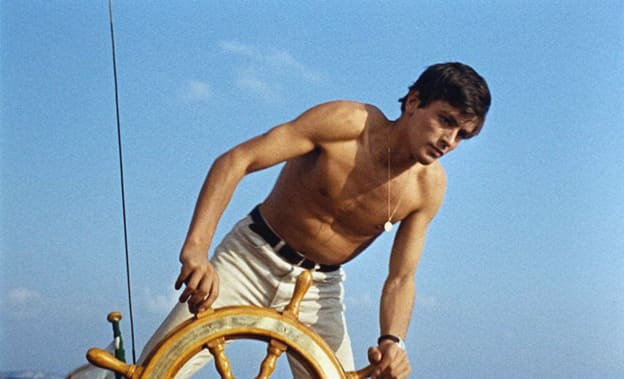 plein soleil alain delon à la barre du bateau (1)