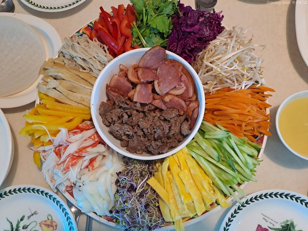 ingrédients rouleaux au bulgogi