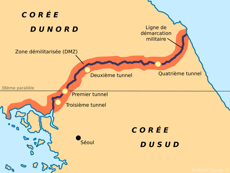ligne de démarcation entre les deux corée (1)