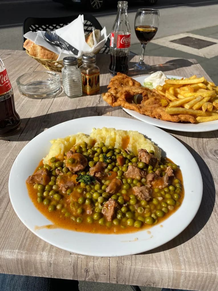 petits pois et purée buffe simun