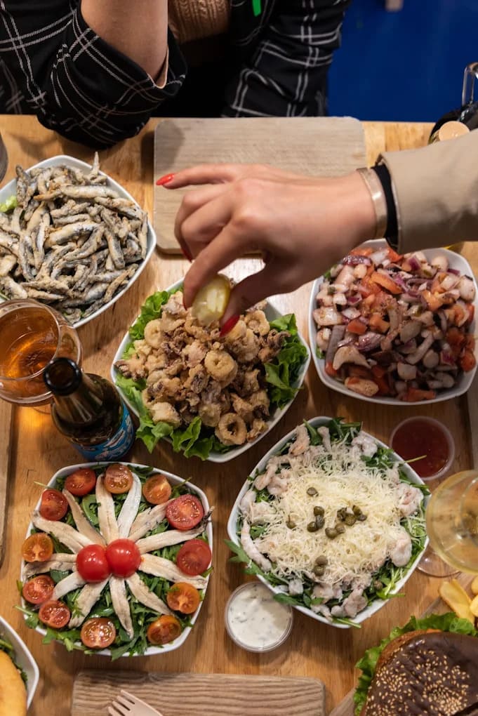 plats salades fritures restaurant barba dubrovnik