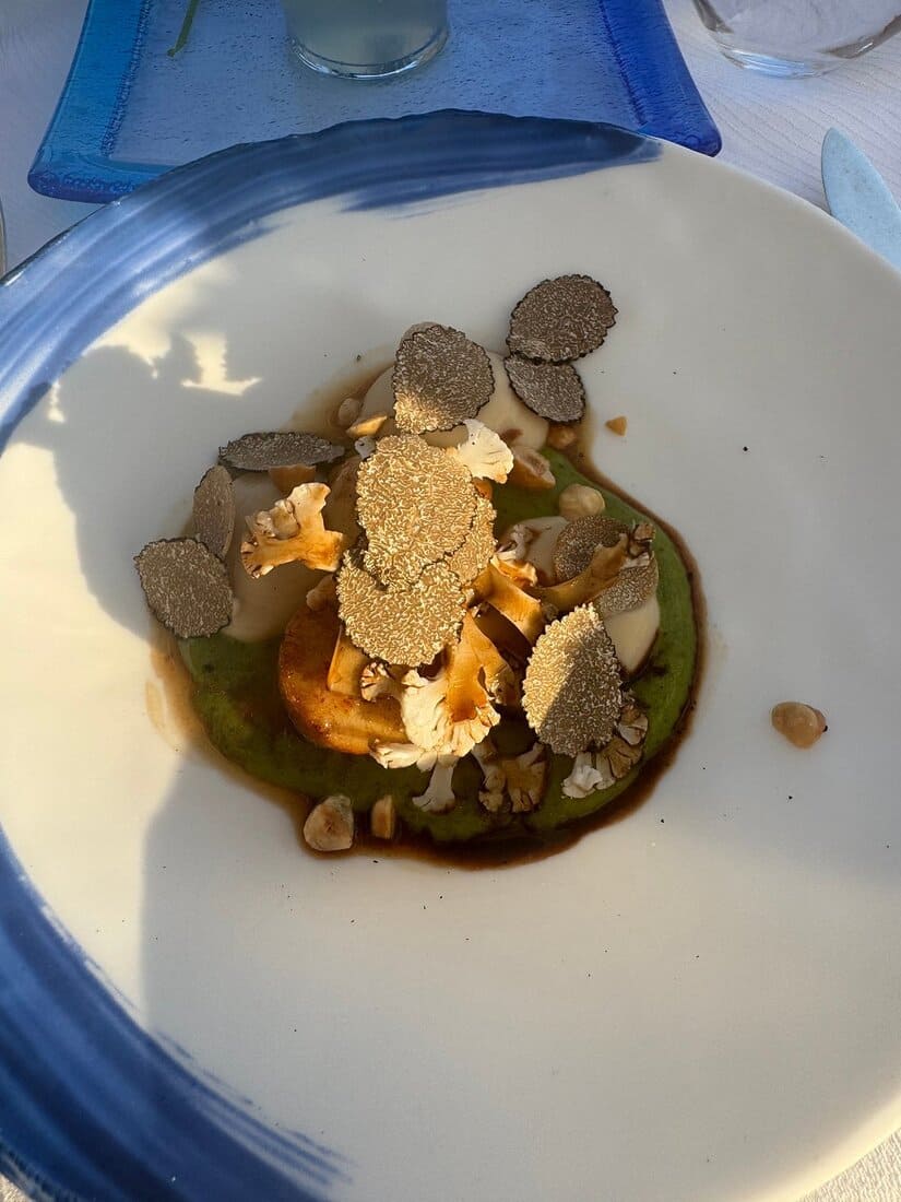 restaurant nautika plat à la truffe blanche