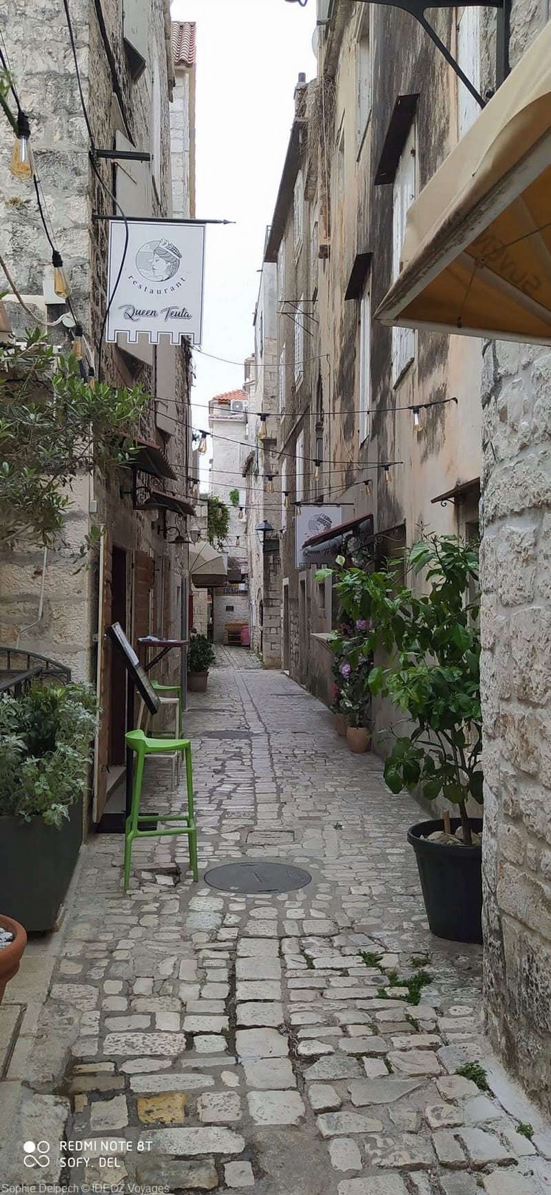 trogir ruelle bordée de plantes