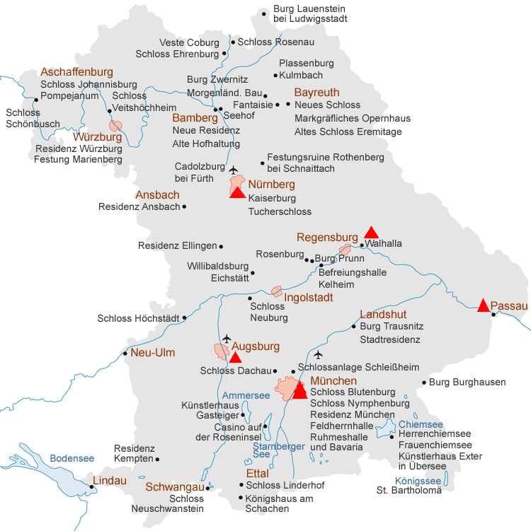 carte baviere bayern
