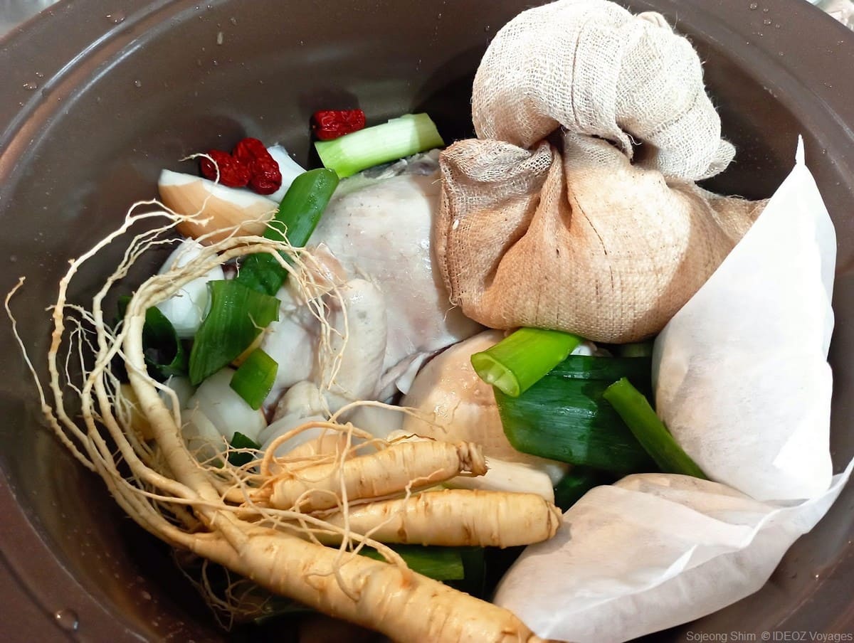 ingrédients poule au pot coréenne