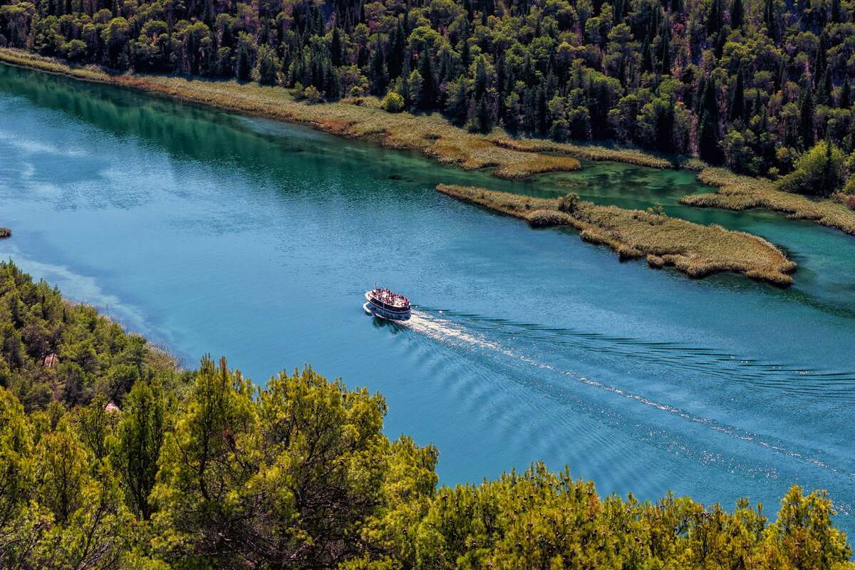 arrivée dans le parc de krka en bateau depuis skradin (1)