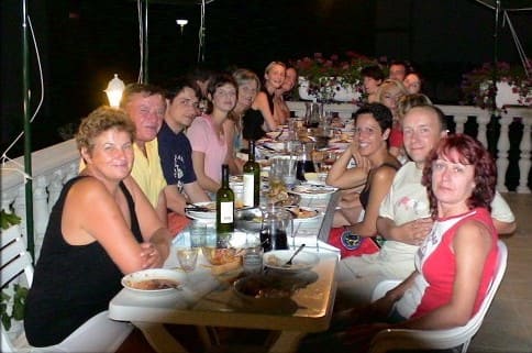 espace repas extérieur villa spehar