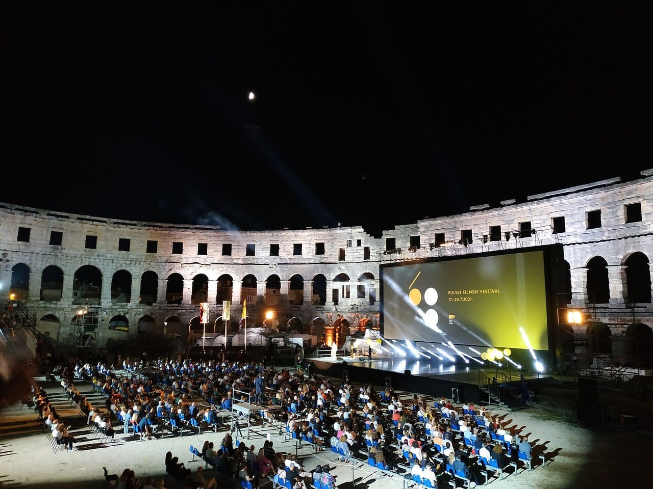 Festival du film de Pula dans l'amphithéâtre romain