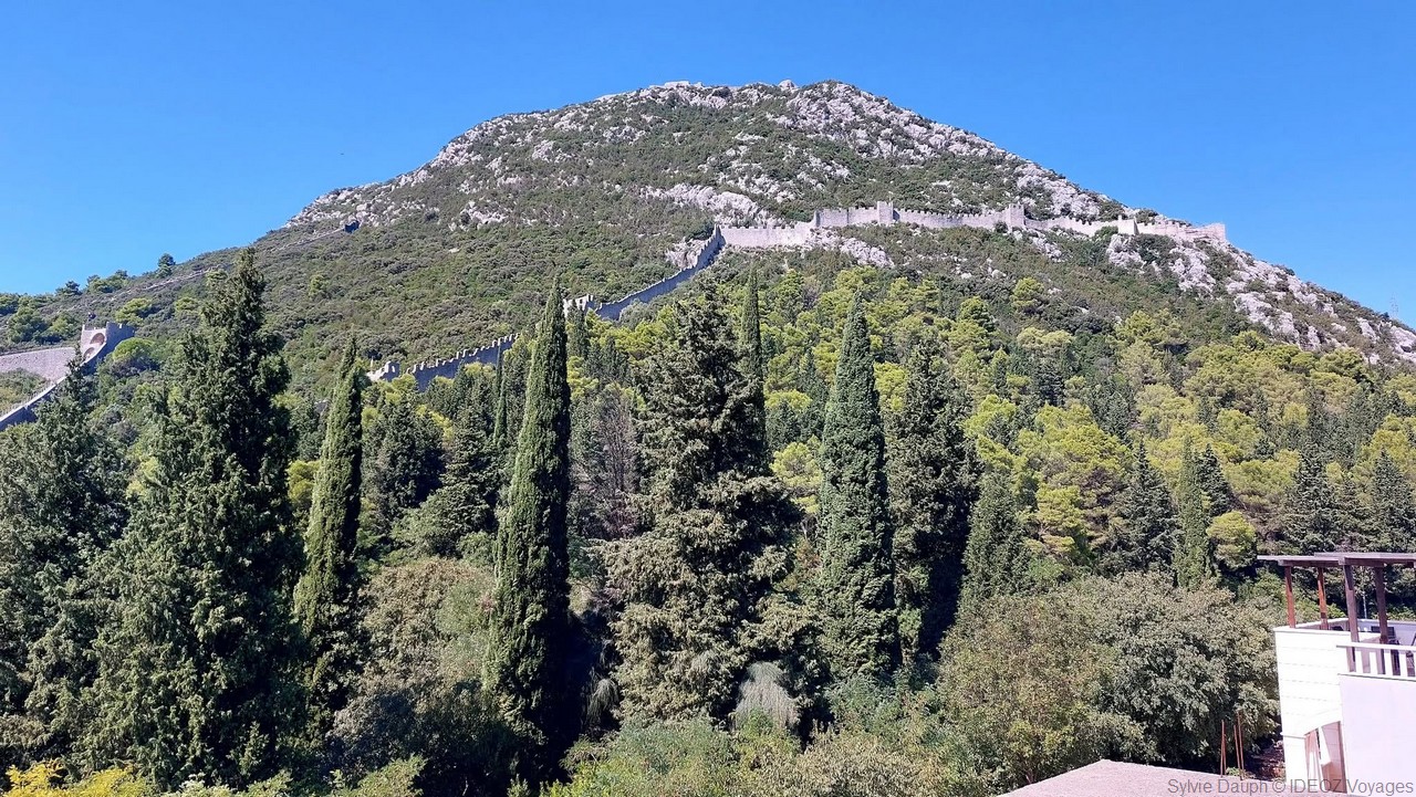 vue sur la forteresse de ston et végétation