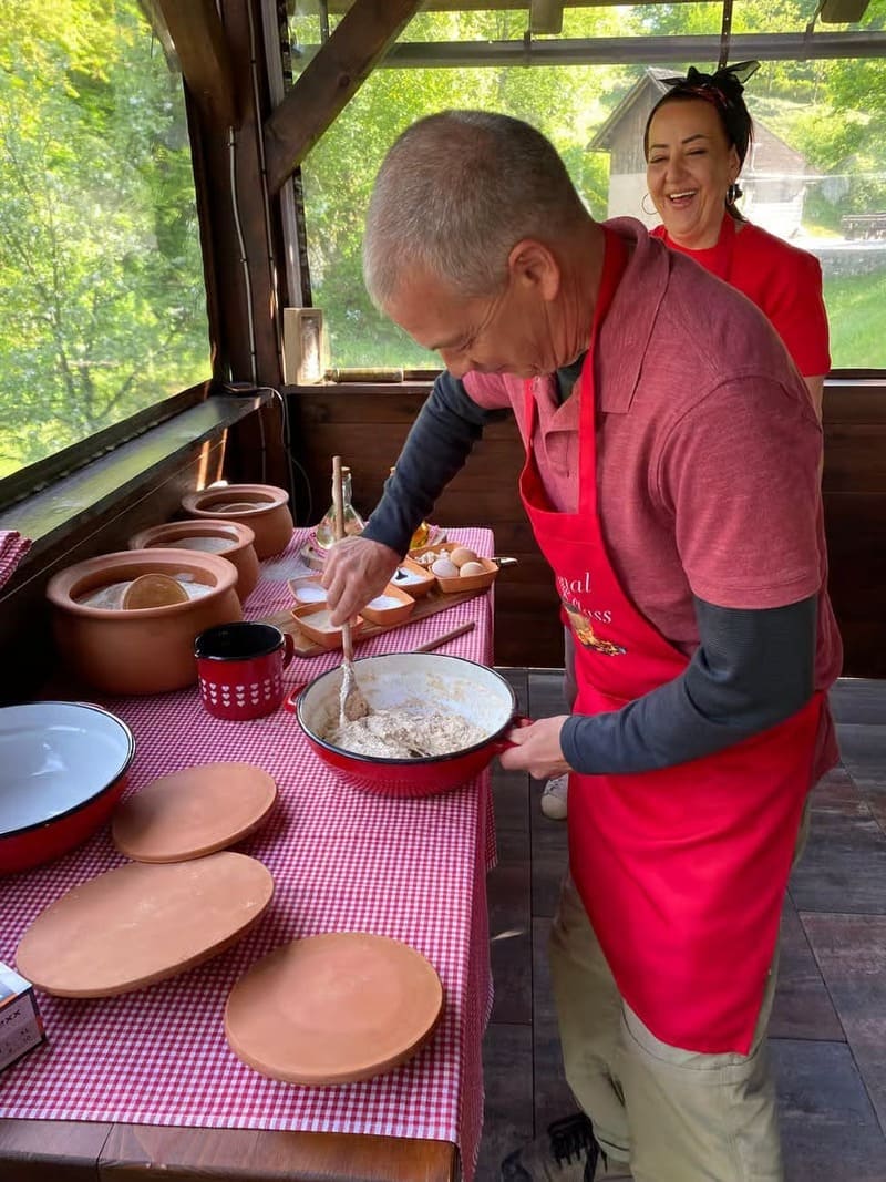 atelier culinaire plitvice préparation peka lidija spehar