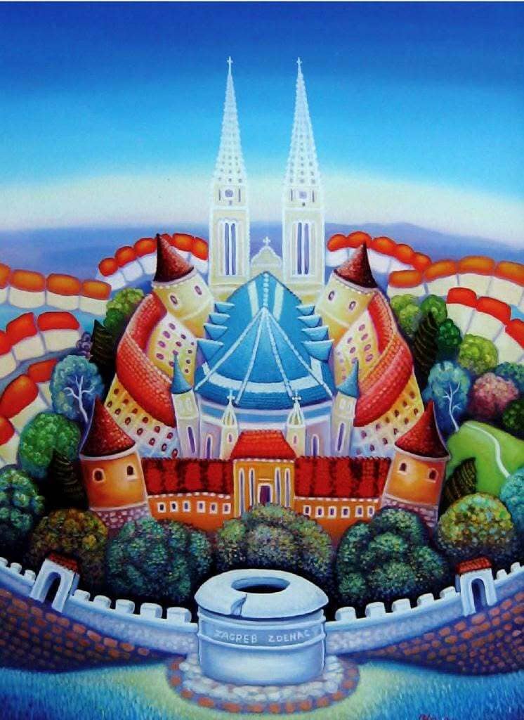 cathédrale zagreb art naif en croatie